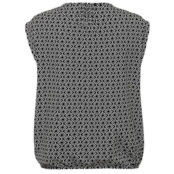 Blusenshirt ohne Arm von Olsen in schwarz weiß gemustert