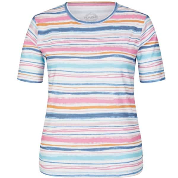 modisch gestreiftes T-Shirt mit Halbarm von Rabe Moden in Pastelltönen einkaufen bei Mode Sabine Lemke in Winnenden oder im Onlineshop