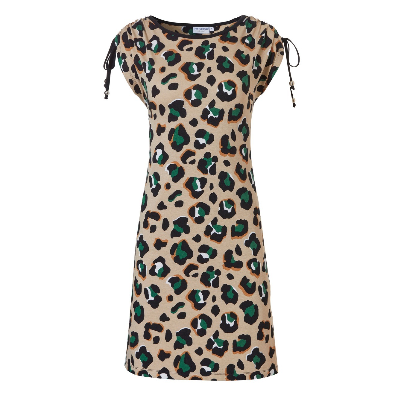 Duftiges Sommerkleid in attraktivem Leoprint mit grün bei uns im Onlineshop oder in der Damenboutique in Winnenden im Rems Murr Kreis einkaufen