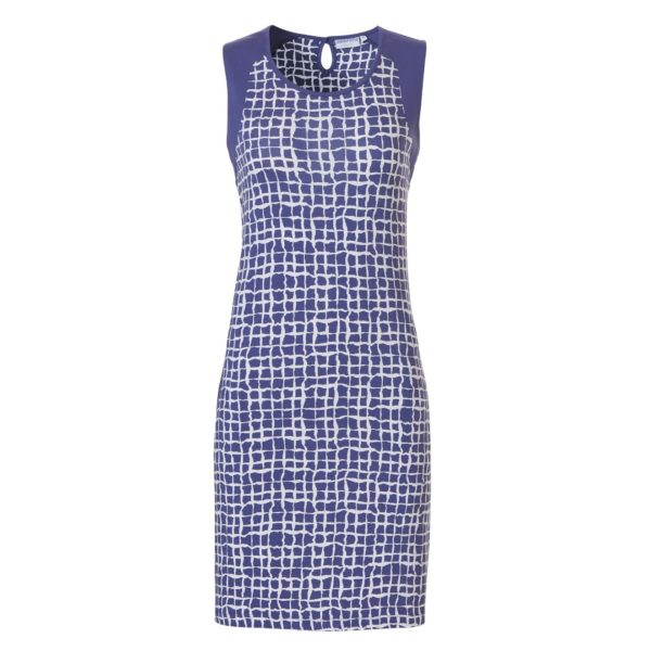 Ärmelloses Sommerkleid in blau weiß gemustert von Pastunette Artikel 16231-226-1 bei Mode Sabine Lemke in Winnenden bei Stuttgart oder im Onlineshop