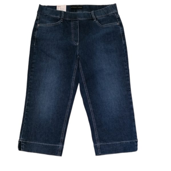 Capri Hose jeans denim geused von Ascari Capri Lena 4801 742 in modischer Länge bei Mode Sabine Lemke im Onlineshop und im Geschäft in Winnenden im Rems Murr Kreis