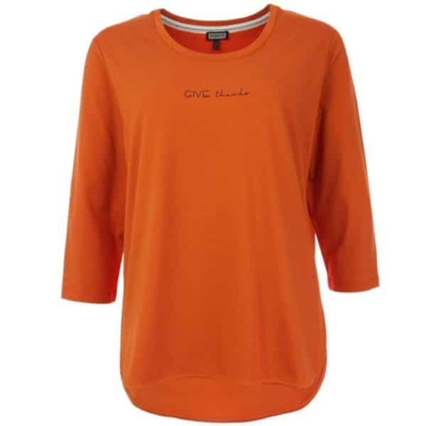 sportives Shirt von Kenny S mit 3/4 Arm in kürbis bei Mode Sabine Lemke in Winnenden oder im Onlineshop einkaufen