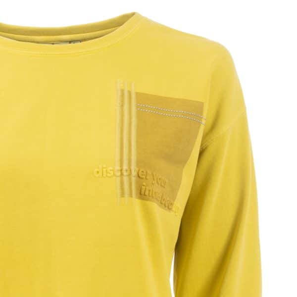 Sweatshirt mit 3/4 Arm in der Farbe Curry von s'questo bei Mode Sabine Lemke in Winnenden im Remstal
