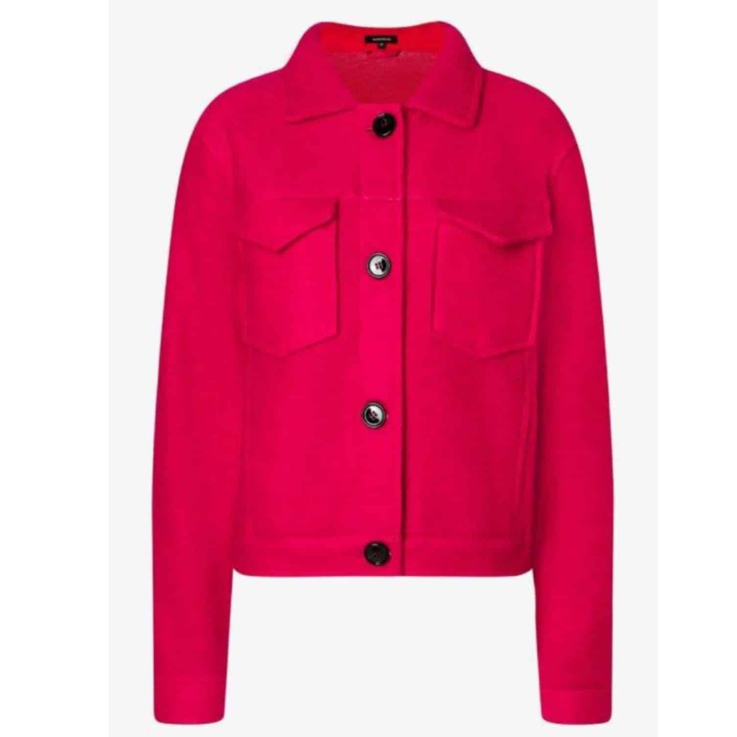 Kurze Wolljacke in rot von more and more Artikel 31116052 bei Mode Sabine Lemke in Winnenden im Remstal im Modegeschäft einkaufen