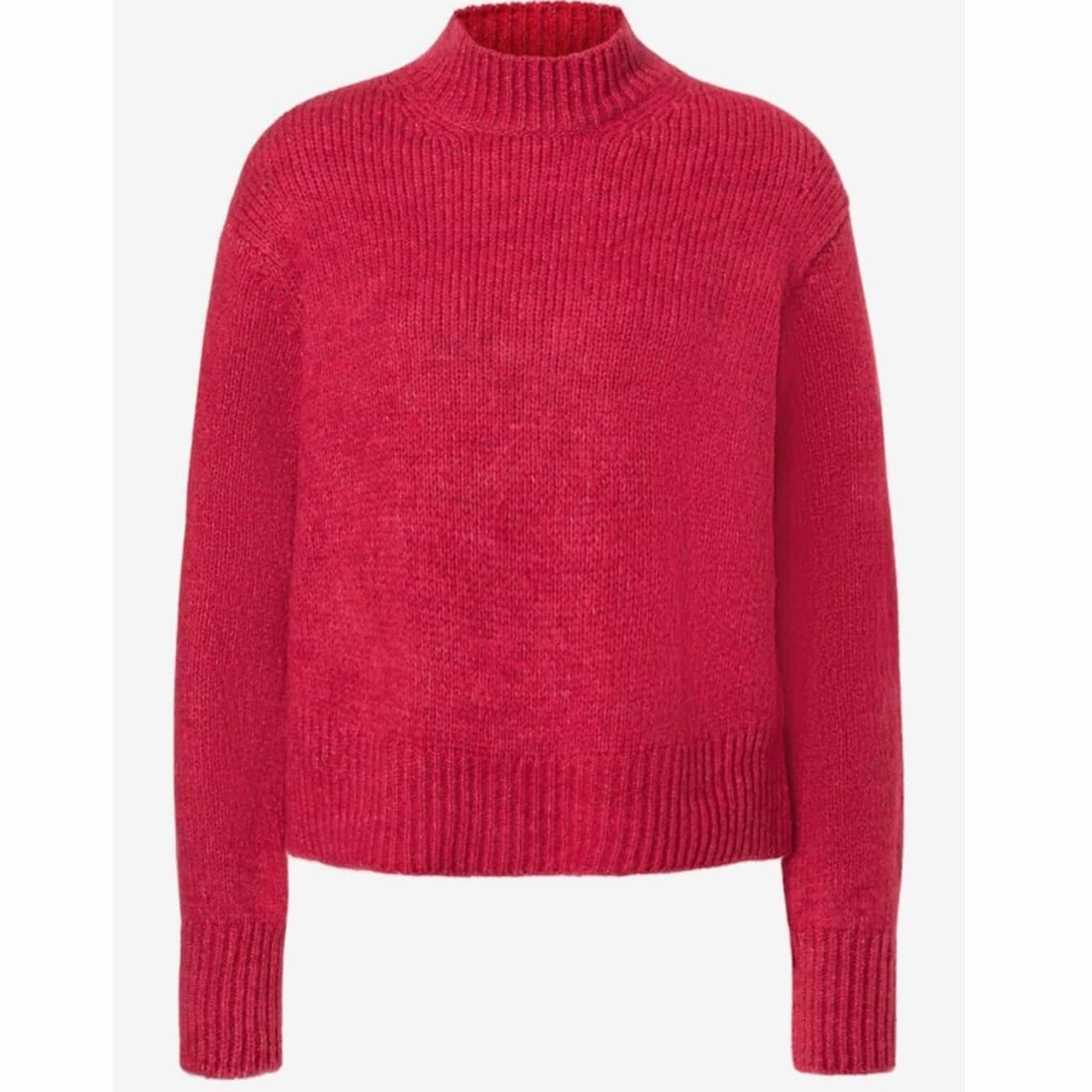 Warmer Strickpullover von More and More in rot Artikel 31111050 bei Mode Sabine Lemke in Winnenden im Rems Murr Kreis oder im Onlineshop einkaufen