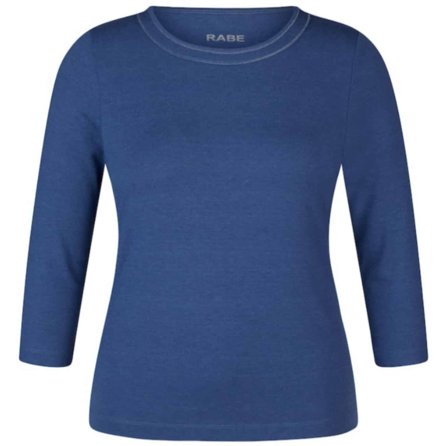 unifarbenes Shirt für Damen von Rabe Moden Artikel 52-111300 in denim Blau bei Mode Sabine Lemke im Geschäft in Winnenden und im Onlineshop!