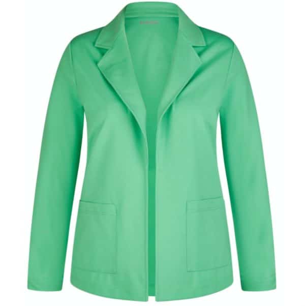 einfarbiger Jersey Blazer von Rabe Moden in Grün, längerer Blazer, bequeme Jacke Artikel 52-114222