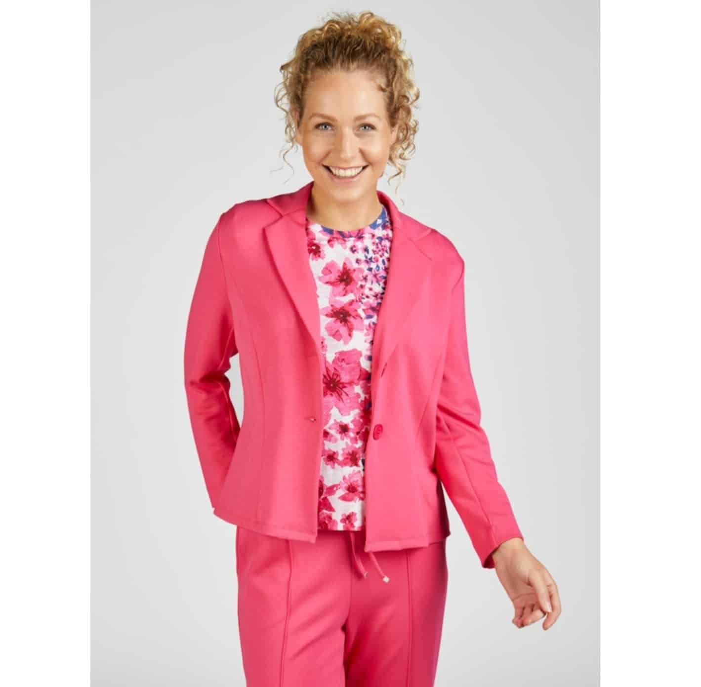 Blazer in softer Jerseyqualität, Blazer für kleine Frauen, in pink