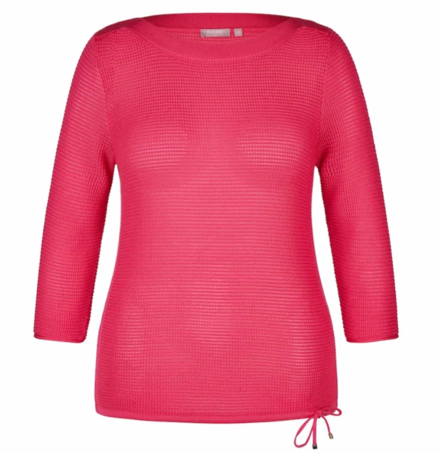 Damenpullover in dunklem Pink mit U-Boot-Ausschnitt Artikel 52-121602 von Rabe Moden bei Mode Sabine Lemke in Winnenden bei Stuttgart einkaufen