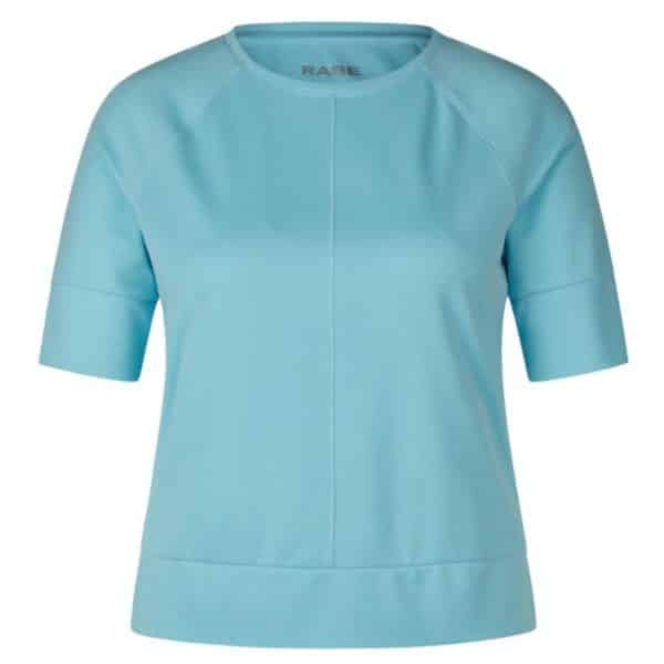 Einfarbiges T-Shirt für Damen in weicher Qualität, fließendes Material in türkis Artikel 52-123300 von Rabe Moden bei Mode Sabine Lemke in Winnenden im Remstal einkaufen