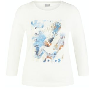 Modisch bedrucktes 3/4 Arm Shirt