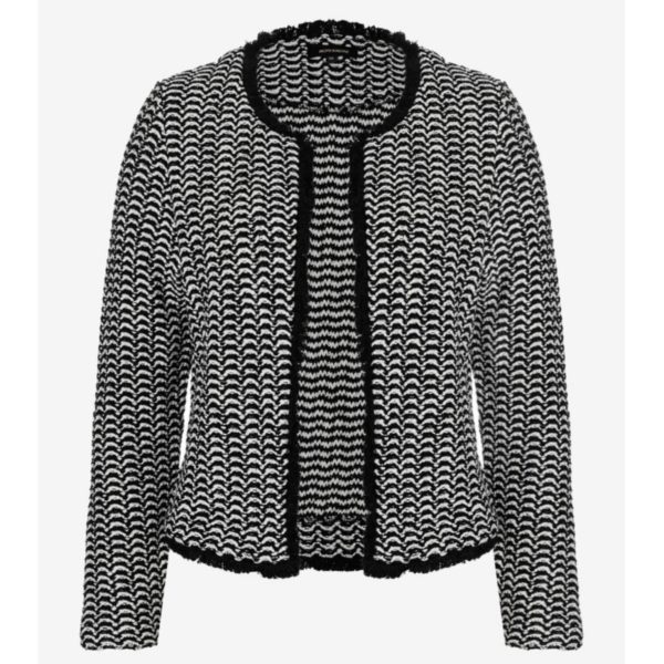 Cardigan in schwarz weiß aus bequemem Jersey von More & More Artikel 41120252