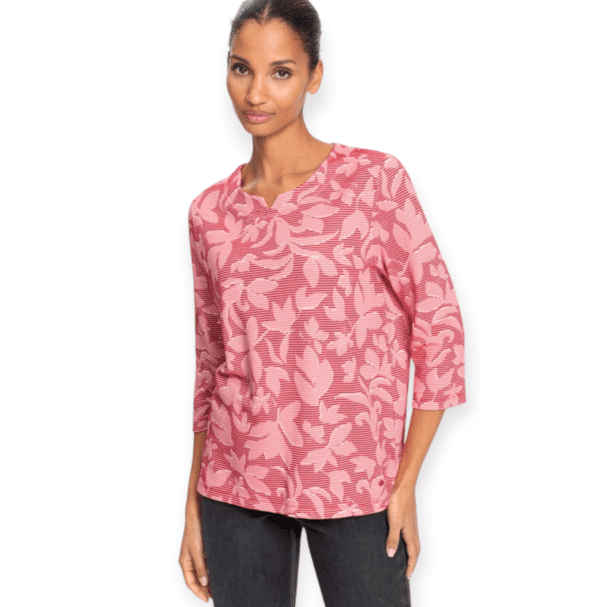 Sweatshirt mit Allover Print in rot von Olsen Mode