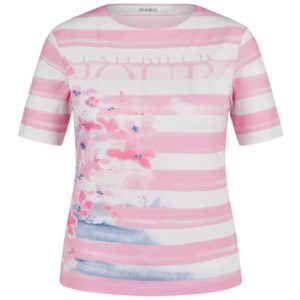 Gestreiftes Shirt mit Blumenprint