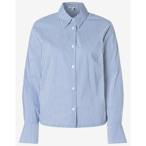 Streifen Bluse von More &More marine weiß Artikel 51082056