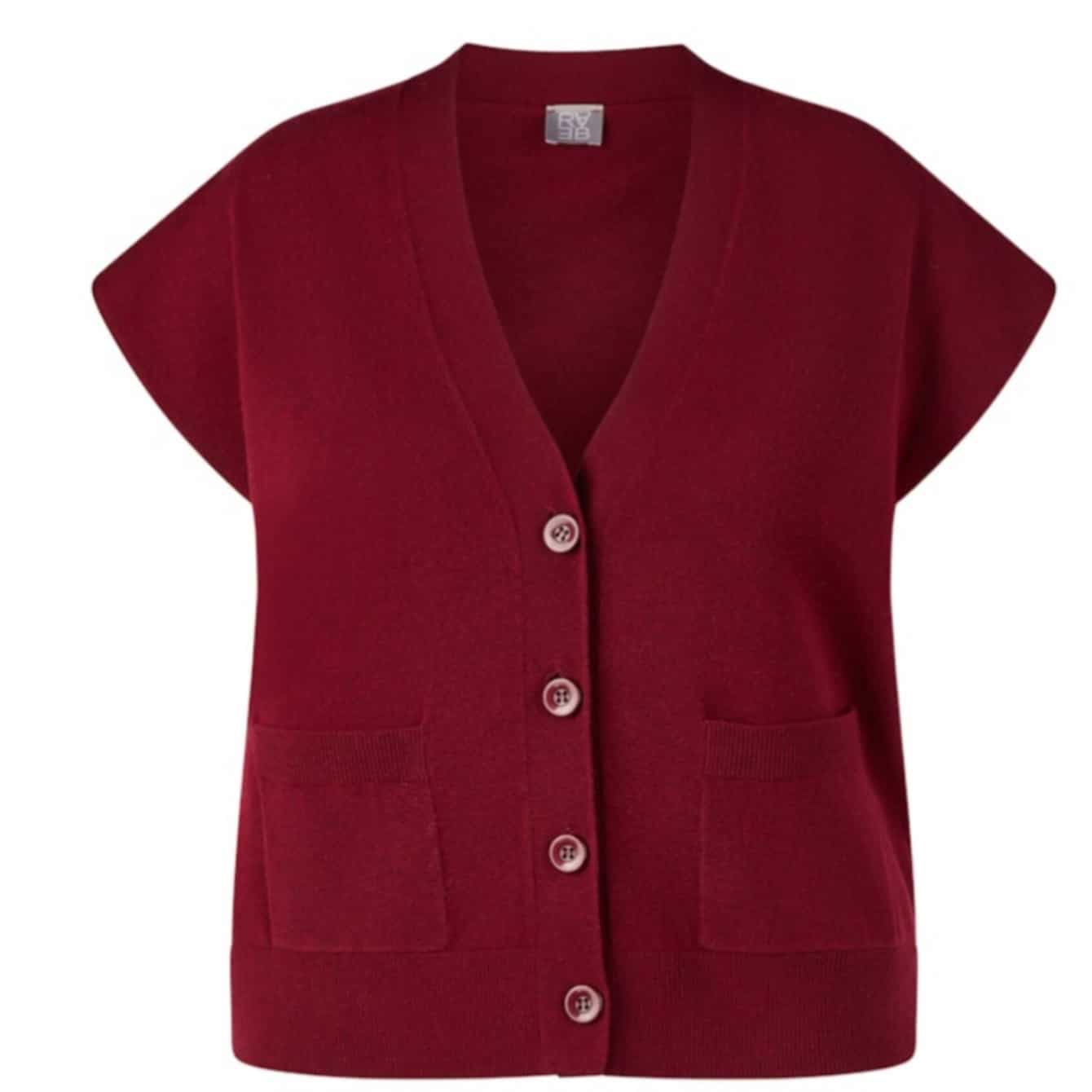 Weste mit überschnittenem Arm in boreauxrot von Rabe Moden Artikel 55-224571