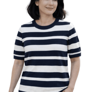 Feinstrick-Pullover mit Kurzarm von More & More