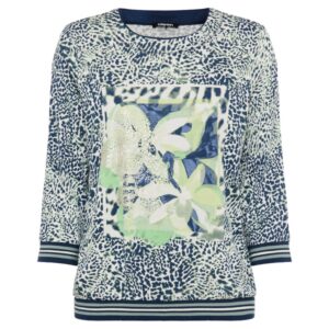 Gemustertes T-Shirt mit 3/4 Arm von Olsen